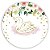 Painel Redondo - Cisne Floral Glitter - Sublimado 3D - Imagem 1