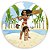 Painel Redondo - Moana Adulta - Sublimado 3D - Imagem 1