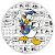 Painel Redondo - Donald - Sublimado 3D - Imagem 1