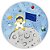 Painel Redondo - Astronauta Cute - Sublimado 3D - Imagem 1