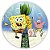 Painel Redondo - Bob Esponja - Sublimado 3D - Imagem 1