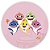 Painel Redondo - Baby Shark Rosa - Sublimado 3D - Imagem 1