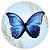 Painel Redondo - Borboleta azul - Sublimado 3D - Imagem 1
