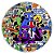 Painel Redondo - Rainbow Friends  - Sublimado 3D - Imagem 1