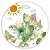 Painel Redondo - Dinossauro Cute - Sublimado 3D - Imagem 1
