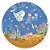Painel Redondo - Fundo do Mar - Sublimado 3D - Imagem 1