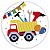 Painel Redondo - Veiculos Carros - Sublimado 3D - Imagem 1