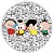 Painel Redondo - Turma da Monica - Sublimado 3D - Imagem 1