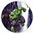 Painel Redondo - Hulk - Sublimado 3D - Imagem 1