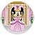 Painel Redondo - Minnie Realeza Rosa - Sublimado 3D - Imagem 1