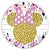 Painel Redondo - Minnie Silhueta Rosa - Sublimado 3D - Imagem 1
