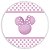 Painel Redondo - Minnie Silhueta Rosa - Sublimado 3D - Imagem 1