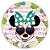 Painel Redondo - Minnie Tropical Rosa - Sublimado 3D - Imagem 1