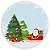 Painel Redondo - Natal  - Sublimado 3D - Imagem 1