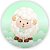 Painel Redondo - Ovelinha Cute - Sublimado 3D - Imagem 1
