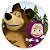 Painel Redondo - Masha e o Urso - Sublimado 3D - Imagem 1