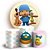 KIT Redondo e Trio - Pocoyo - Sublimado 3D - Imagem 1