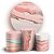 KIT Redondo e Trio - Marmore Glitter Rosa - Sublimado 3D - Imagem 1