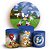 KIT Redondo e Trio - Sonic - Sublimado 3D - Imagem 1
