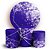 KIT Redondo e Trio - Abstrato Roxo - Sublimado 3D - Imagem 1