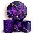 KIT Redondo e Trio - Borboleta Roxa - Sublimado 3D - Imagem 1