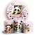 KIT Redondo e Trio -  Panda Rosa - Sublimado 3D - Imagem 1
