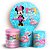 KIT Redondo e Trio -  Minnie Pool Party - Sublimado 3D - Imagem 1