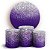 KIT Redondo e Trio - Glitter Roxo - Sublimado 3D - Imagem 1