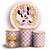 KIT Redondo e Trio - Minnie Rosa - Sublimado 3D - Imagem 1