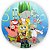 Painel Redondo - Bob Esponja - Sublimado 3D - Imagem 1
