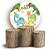 KIT Redondo e Trio - Madeira Dinossauro Cute - Sublimado 3D - Imagem 1