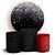 Capas Painel Redondo e Trio Cilindro Sublimado - Capitone Glitter - Imagem 1