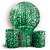 KIT Redondo e Trio - Lantejoulas Verde - Sublimado 3D - Imagem 1
