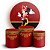 KIT Redondo e Trio - Minnie Realeza Vermelho - Sublimado 3D - Imagem 1