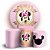KIT Redondo e Trio - Minnie Rosa - Sublimado 3D - Imagem 1