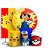 KIT Redondo Trio e Faixa - Pokemon - Sublimado 3D - Imagem 1