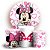 KIT Redondo e Trio - Minnie Rosa - Sublimado 3D - Imagem 1