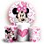 KIT Redondo e Trio - Minnie Rosa - Sublimado 3D - Imagem 1