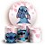 KIT Redondo e Trio - Lilo E Stitch Rosa - Sublimado 3D - Imagem 1
