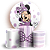 KIT Redondo e Trio - Minnie Lilas - Sublimado 3D - Imagem 1