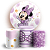 KIT Redondo e Trio - Minnie Lilas - Sublimado 3D - Imagem 1