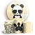 KIT Redondo e Trio - Panda - Sublimado 3D - Imagem 1