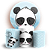 KIT Redondo e Trio - Panda - Sublimado 3D - Imagem 1