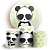 KIT Redondo e Trio - Panda - Sublimado 3D - Imagem 1