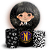 KIT Redondo e Trio - Wandinha - Sublimado 3D - Imagem 1