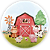 Painel Redondo - Fazendinha - Sublimado 3D - Imagem 1