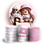 KIT Redondo e Trio - Roblox Rosa - Sublimado 3D - Imagem 1