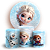 KIT Redondo e Trio - Frozen - Sublimado 3D - Imagem 1
