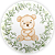 Painel Redondo - Urso Verde - Sublimado 3D - Imagem 1