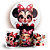 KIT Redondo e Trio - Minnie Vermelha Cute - Sublimado 3D - Imagem 1